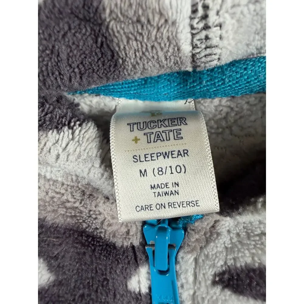 Tucker + Tate Camo Hooded Fleece One-Piece Pajamas Size 8-10 medium